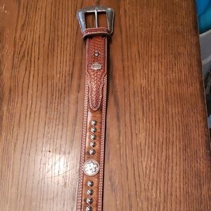 Leather and Cowhide Belt